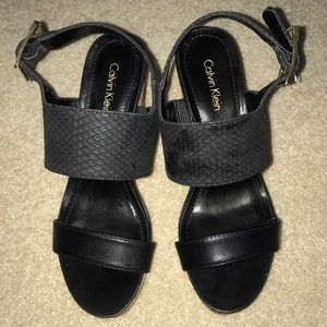 Black Calvin Klein Wedges